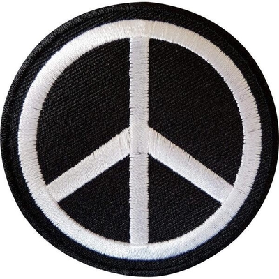 สันติภาพและความรักปักผ้าป้ายสายรุ้งสัญลักษณ์สันติภาพ