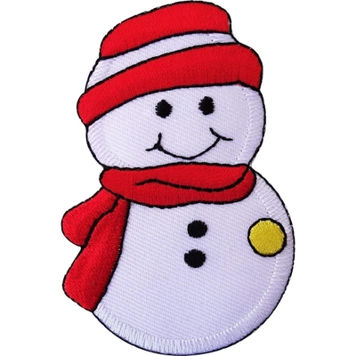 คริสต์มาส Snowman Custom Patch ปักเหล็ก / เย็บบนป้ายตกแต่ง XMAS Applique
