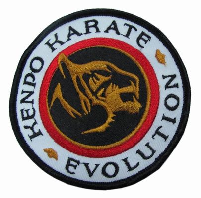 Kenpo Karate Evolution PMS 12C Iron บนแพทช์เย็บปักถักร้อยผสานเส้นขอบ