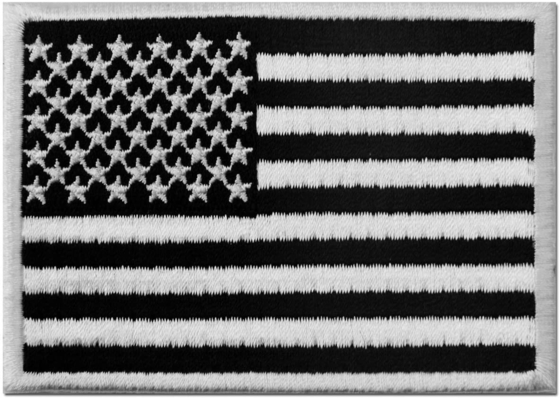 ยุทธวิธี American Flag แพทช์ปัก USA สหรัฐอเมริกาทหารเหล็กบน Sew On Emblem - สีขาว &amp;amp; Black