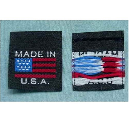 PMS Pantone ป้ายเสื้อผ้าทอ USA American Flag แพทช์ปัก