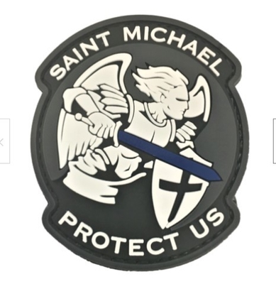 Saint Michael ปกป้องเรา Custom PVC Morale Patches Velcro Attachment 10C