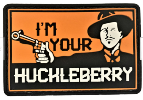 เครื่องกดความร้อน PVC Patch ขวัญกำลังใจยางนุ่ม I'M Your Huckleberry Gun