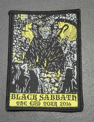 เหล็กบนแพทช์ทอแบบกำหนดเอง Black Sabbath The End Tour 2016 Patch สำหรับ Jacket T Shirt