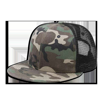 ผ้าฝ้ายล้างชายหมวก Snapback 56-58 ซม. หมวก Camo ปักแบบกำหนดเอง