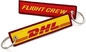 ออกแบบโลโก้ที่กำหนดเอง DHL Flight Crew ปักพวงกุญแจทอพวงกุญแจ