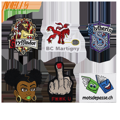 สัญลักษณ์แบรนด์ เหล็กบนผ้าขีด Custom Patches เสื้อผ้าขีด Applique