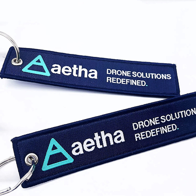 แฟชั่น เนื้อผ้าที่เนื้อผ้า keychain แพทช์ว่าง ขอบสองด้าน แต่งเจ็ท Tag custom keychain แต่ง