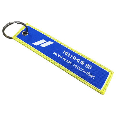 Custom Wholesale Woven Fabric Keychain Key Tag Custom Jet Tags การขีดผ้าสําหรับงานปาร์ตี้