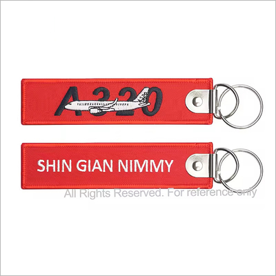วัสดุและเครื่อง brodery Twill Pilot Key Tag Keyword ราคาดิจิตอล