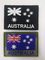ลายธงชาติออสเตรเลียเลเซอร์ Merrow Border เย็บปักถักร้อยแพทช์ velcro backing