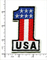 เหล็กปักบนแพทช์ โลโก้ธงชาติสหรัฐอเมริกาอันดับหนึ่ง