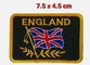 ผ้าฝ้ายทอลายทแยงปักธงอังกฤษ Union Jack เย็บบนแพทช์ปัก