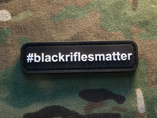 BlackRiflesMatter Black PVC Military Patch 3D Transfer Print สำหรับผ้า