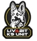 LIVABIT K9 Unit Dog Icon ขวัญกำลังใจ PVC Patch Hook และ Loop Tactical Patches