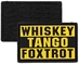 วิสกี้ Tango Foxtrot WTF 3D PVC Patch Tactical ทหาร 3D Patches สี Pantone