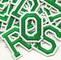 แพทช์ตัวอักษรปักสีเขียวเข้มเหล็กบนเย็บบนตัวอักษรสำหรับเสื้อผ้า