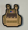 เสื้อกั๊กทหาร USA Flag PVC Patches PMS Color Laser Cut Border / Merrowed Border