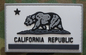 ตะขอ PVC Military Patch California Republic สีดำขาว 2x3 &quot;ยางยุทธวิธี Patches