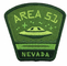 เย็บขอบสีน้ำเงิน Merrow บนแพทช์ พื้นที่ 51 เนวาดา UFO Alien Travel Patch