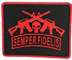 Custom Moulded Soft PVC Patch USMC Semper Fidelis Marine Corps สีแดงสำหรับเสื้อผ้า